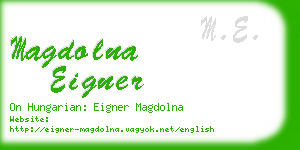 magdolna eigner business card